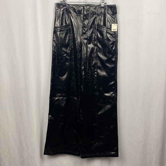 FREE People Star-Crossed Lovers Vegan Straight-Leg Pants - Size 4 - Picture 7 of 16